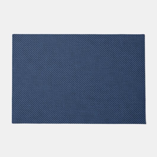 Faux Blue Jeans Fabric Doormat Deurmat (Voorkant)