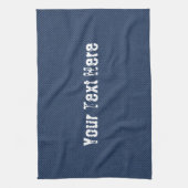 Faux Blue Jeans Fabric Kitchen Towel - Jouw tekst Theedoek (Verticaal)