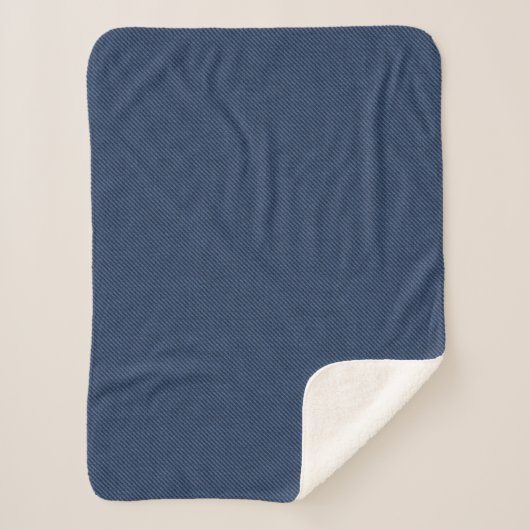 Faux Blue Jeans Fabric Sherpa Blanket Deken (Voorkant)