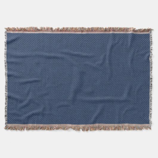 Faux Blue Jeans Fabric Throw Blanket Deken (Voorkant)