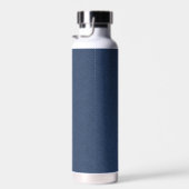 Faux Blue Jeans Fabric Water Bottle - Jouw tekst Waterfles (Rechts)