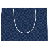 Faux Blue Jeans Gift Bag Modern Design Groot Cadeauzakje (Voorkant)