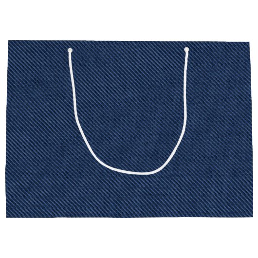 Faux Blue Jeans Gift Bag Modern Design Groot Cadeauzakje (Achterkant)