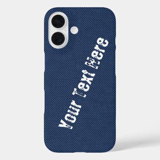 Faux Blue Jeans Jouw tekst Name Case-Mate iPhone Case (Achterkant)