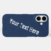 Faux Blue Jeans Jouw tekst Name Case-Mate iPhone Case (Achterkant (horizontaal))