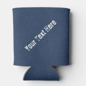 Faux Blue Jeans Koelbox met aangepaste tekst Blikjeskoeler (Achterkant)
