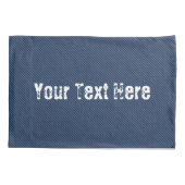 Faux Blue Jeans Kussen Hoesje met aangepaste tekst Kussensloop (Achterkant)