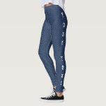 Faux Blue Jeans Leggings met aangepaste tekst<br><div class="desc">Blue Jeans Fabric Leggings - Jouw tekst of Verwijderen</div>