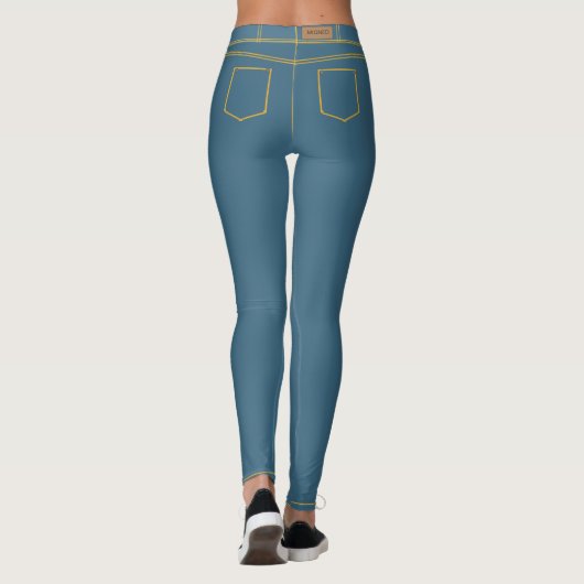 Faux Blue Jeans Leggings "MIGNED" (Achterkant)