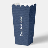 Faux Blue Jeans Popcorn Box met aangepaste tekst Bedankdoosjes (Achterkant)