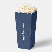 Faux Blue Jeans Popcorn Box met aangepaste tekst Bedankdoosjes (Popped)