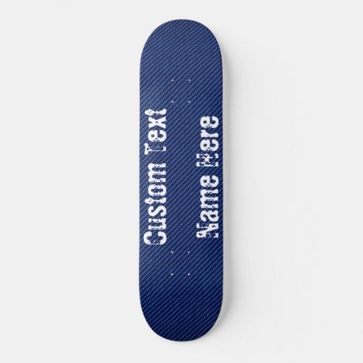 Faux Blue Jeans Skateboard Jouw tekst - Naam (Voorkant)