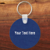 Faux Blue Jeans Sleutelhanger Gift Custom Text and (Voorkant)
