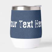 Faux Blue Jeans stof aangepaste tekst gepersonalis (Links)