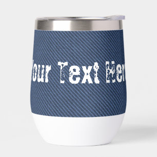 Faux Blue Jeans stof aangepaste tekst gepersonalis