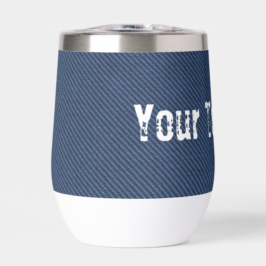 Faux Blue Jeans stof aangepaste tekst gepersonalis (Voorkant)