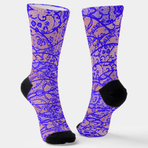 Faux Blue Lace Fishnet Sokken