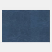 Faux Blue Leather Texture Inpakpapier Vel (Voorkant 3)