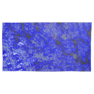 Faux Blue Marble King Size Pillowcase Pair Kussensloop