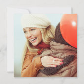 Faux Blue Marble met foto Surprise Party Kaart (Achterkant)