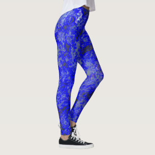 Faux Blue Marbling Leggings