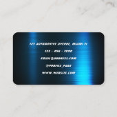 Faux blue metallic shine visitekaartje (Achterkant)