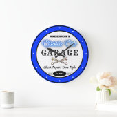Faux Blue Neon Classic Car Garage Grote Klok (Huis)