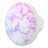 Faux Blue Roze en Paarse marmer Keramische Knop (Rechts)