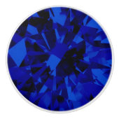 Faux Blue Sapphire Print Ceramic Round Pull Keramische Knop (Voorkant)