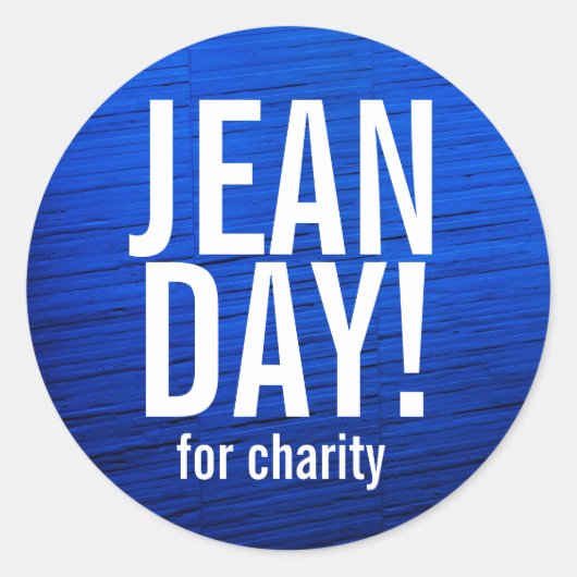 Faux Blue Texture Jean Day Stickers (Voorkant)