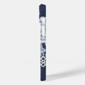 Faux Blue Velvet en Simulate Lace Embroidery Case-Mate iPhone Case (Achterkant / Links)