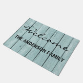 Faux Blue Wood, op maat gemaakt deurmat (Schuin)
