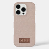 Faux Blush Roze kunstleder Kijk Roos Gold Case-Mate iPhone Case (Achterkant)