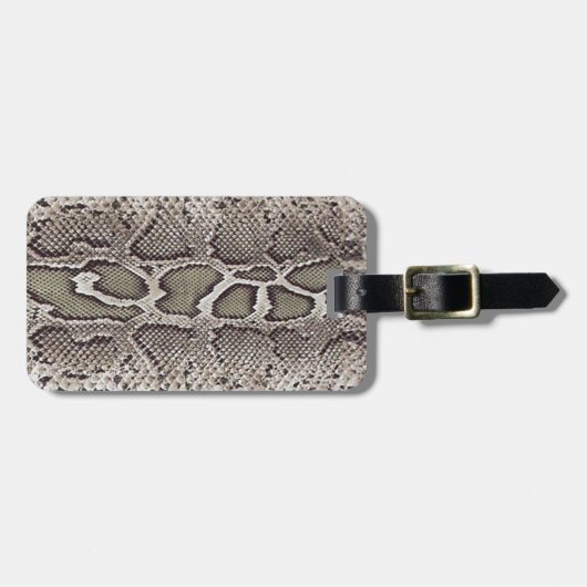 Faux Boa Constrictor Snake Skin Bagagelabel (Voorkant horizontaal)