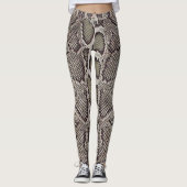 Faux Boa Constrictor Snake Skin Leggings (Voorkant)