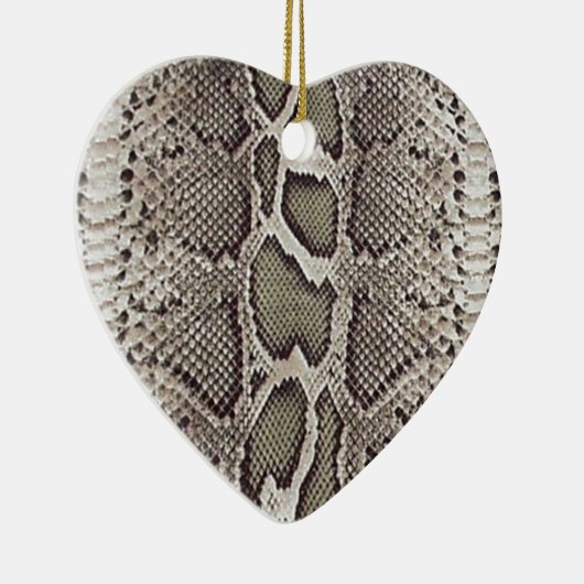 Faux Boa Constrictor Snakeskin Keramisch Ornament (Rechts)