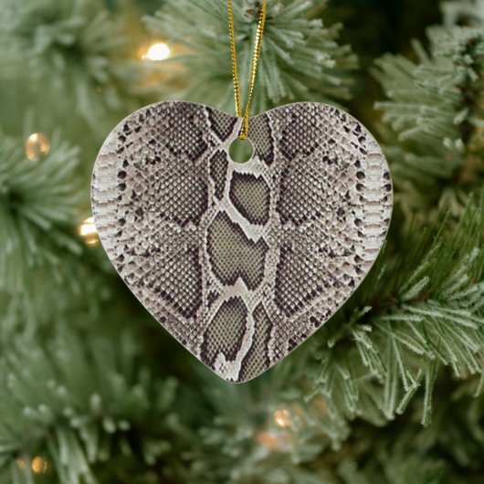 Faux Boa Constrictor Snakeskin Keramisch Ornament (Boom)