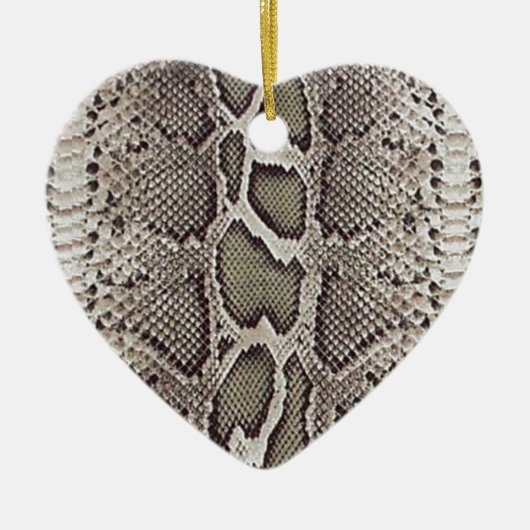 Faux Boa Constrictor Snakeskin Keramisch Ornament (Voorkant)