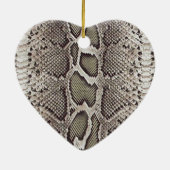 Faux Boa Constrictor Snakeskin Keramisch Ornament (Achterkant)