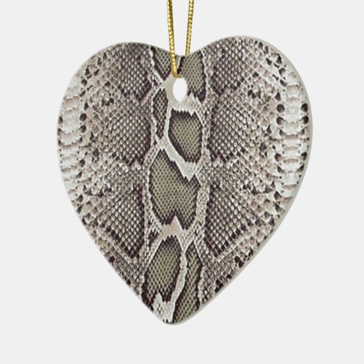 Faux Boa Constrictor Snakeskin Keramisch Ornament (Links)