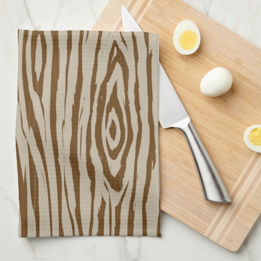 Faux Bois - Ontwerp van houtkorrels Theedoek (Quarter Fold)