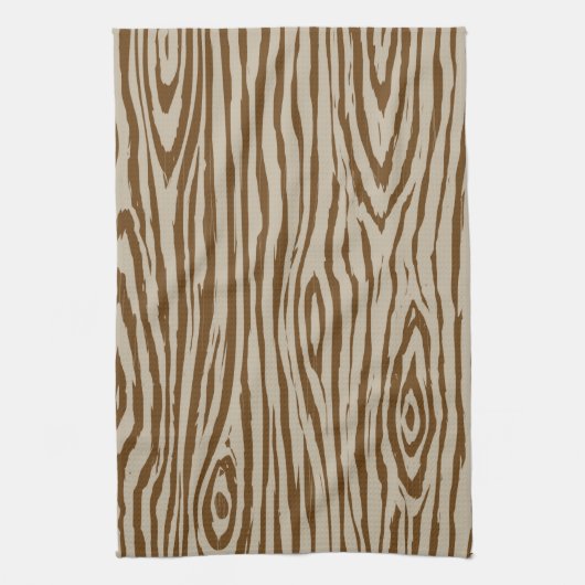 Faux Bois - Ontwerp van houtkorrels Theedoek (Verticaal)