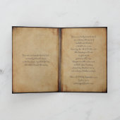 Faux  Book Hoesje Gothic Wedding Invitation (Binnen)