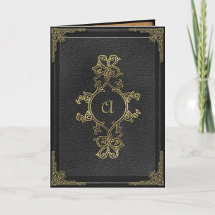 Faux  Book Hoesje Gothic Wedding Invitation