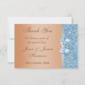 Faux Bow Sequins Blauwe Melk Chocolade Bedankt (Achterkant)