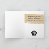 Faux brass Universal Employed Year Kaart (Binnen)