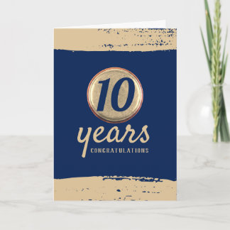 Faux brass Universal Employed Year Kaart