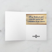 Faux brass Universal Employed Year Kaart (Binnen)