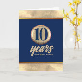 Faux brass Universal Employed Year Kaart (Gele Bloem)