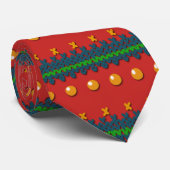 Faux breit Ugly Kerstnostalgic Red Design uit Stropdas (Opgerold)